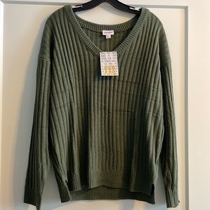 LulaRoe {Torrie} Relaxed Ribbed V Neck Sweater